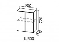 Шкаф навесной Ш600 Модус СВ 600х720х296